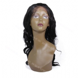 Machine weft made wigs natural wave