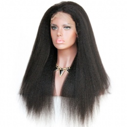 Italian Yaki Brazilian Virgin Hair New 5x5 HD Lace Wigs 150% thick density pre-plucked hairline
