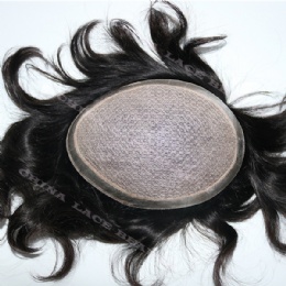 Silk Base Human Hair Toupees Hand Tied Hairpieces Hair Replacement with Natural lookging Hairline