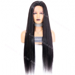 Yaki Straight Brazilian Virgin Hair New 13x6 HD Lace Wigs 150% thick density pre-plucked hairline