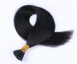 Jet Black Hair Itip Indian Human Hair Extensions