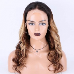 Lace Front Wig, Gorgeous Ombre Highlights Blonde Wavy