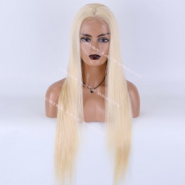 Full Lace Wig,613 Blonde 22in Brazilian Virgin Hair