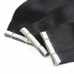 Jet Black Hair Tape In Indian Human Hair Extensions