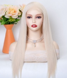 13x6 HD Lace, European Hair,20in Whitish Blonde