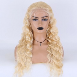 Full Lace Wig Deep Wave 613 Blonde