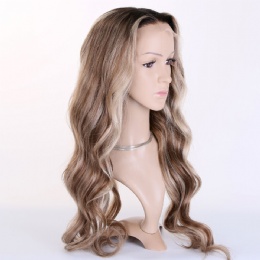 13x4 HD Lace, 22in Highlighted Blonde Wavy European Hair